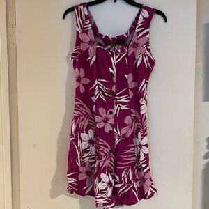 Floral Pink Sleeveless Dress